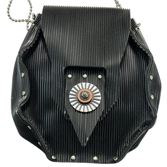 Gloria Gerber Embossed Stainless Steel Rubber Handbag Purse Handmade Boutique - Picture 2 of 15